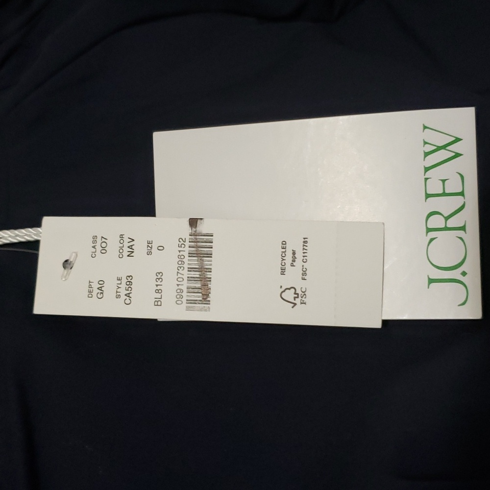 Nwt J. Crew Fitted Puff-sleeve Top Blue - Picture 5 of 9